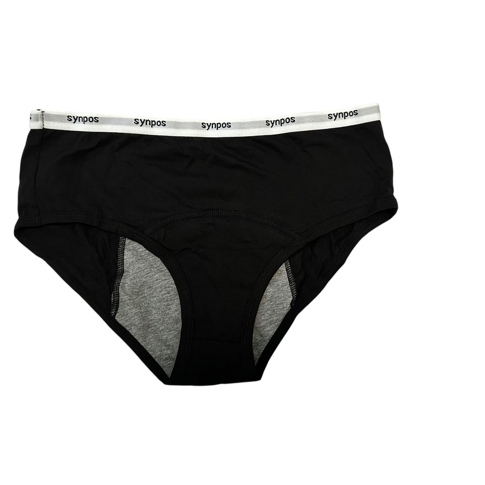 Synpos Girls Underwear Briefs Cotton Blend Comfort Fit Black MW0462EXL